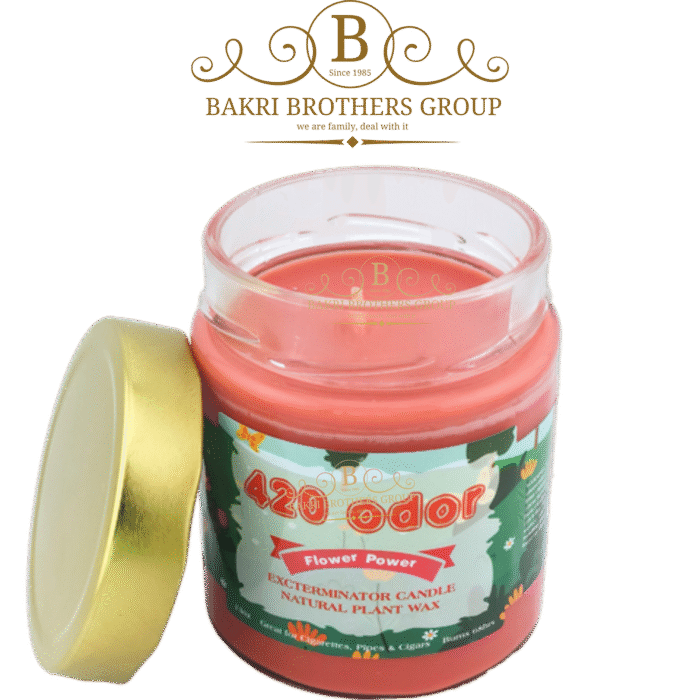 420 Odor Exterminator Candle – Flower Power Scent | Natural Plant Wax | Pack of 6 - Image 1