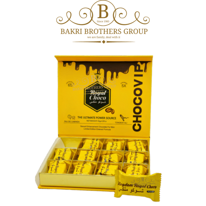 Royal Choco VIP Male Enhancement Chocolate | 12 Pieces x 10g Each | Case of 12 Boxes - Image 1