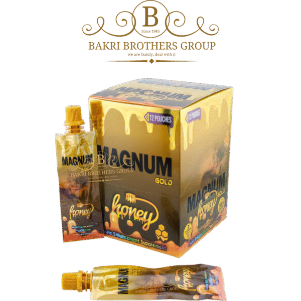 Magnum Gold Honey Male Enhancement Supplement | 12 Pouches (22g Each) | Case of 12 Displays
