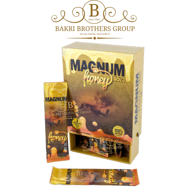 Magnum Honey Gold, Extreme Energy,Time, & Stamina | (12 Sachets x 15g Each) | Case of 12 Boxes