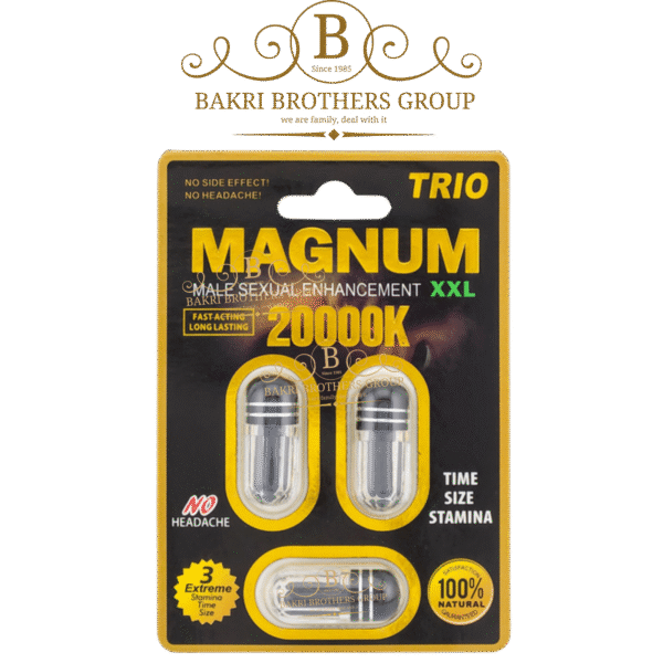 Magnum XXL Trio - 20000K Strength | Fast Acting & Long Lasting | Box of 45 Capsules