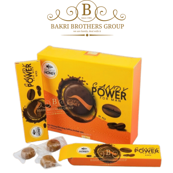 Organic Honey Candy Power for Men  | Box of 60 Pieces | Case of 12 Boxes