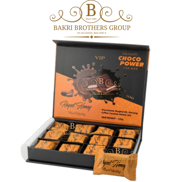 Dragon Choco Power for Men | VIP Royal Honey Blend | 12 Pieces x 10g Each | Case of 12 Boxes