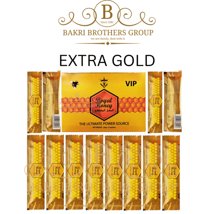 VIP Royal Honey for Men | Extra Gold |12 Sachets (20g Each), Minimum Case of 12 Boxes - Image 1