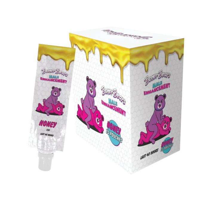 Boner Bears 100% Wildflower Honey Male Enhancement, 15 Pouches Box, Minimum Case of 12 Displays - Image 1