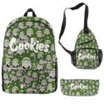 Patterned 'Cookies' 3-Piece Backpack, Sling Bag, and Pencil Case Set