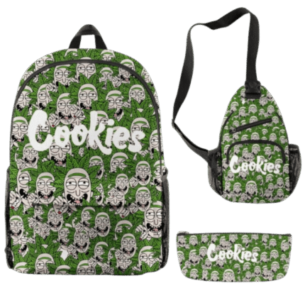 Patterned 'Cookies' 3-Piece Backpack, Sling Bag, and Pencil Case Set