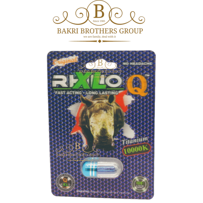 Rhino Q Titanium 10000K Male Enhancement Supplement | Box of 24 Capsules - Image 1