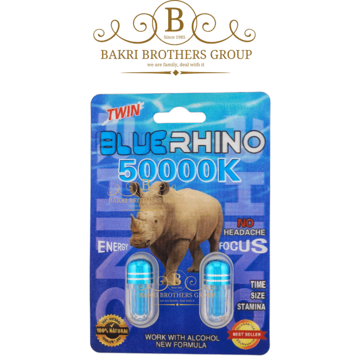 Blue Rhino 50000K Male Enhancement Supplement | Box of 48 Capsules - Image 1