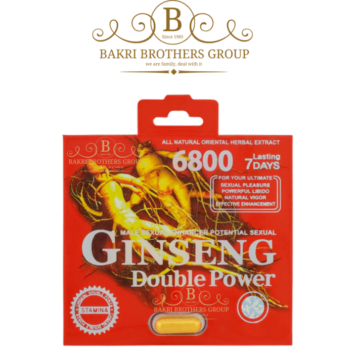 Ginseng Double Power 6800 Male Enhancement Supplement | Box of 24 Capsules - Image 1