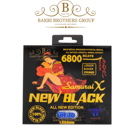 Samurai X New Black 6800 Male Enhancement Supplement | Box of 24 Capsules