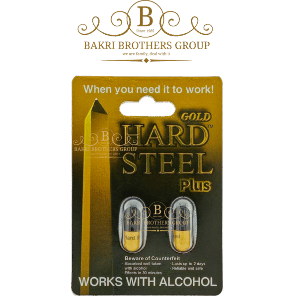 Hard Steel Gold Plus Male Enhancement Supplement | Box of 48 Capsules
