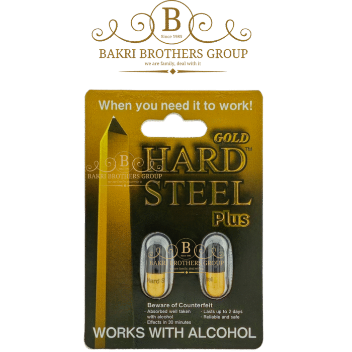 Hard Steel Gold Plus Male Enhancement Supplement | Box of 48 Capsules - Image 1