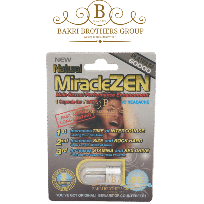 MiracleZEN Platinum 60000 Male Enhancement Supplement | Box of 20 Capsules - Image 1