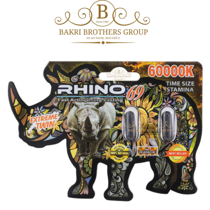 Rhino 69 60000K Male Enhancement Supplement | Box of 48 Capsules - Image 1
