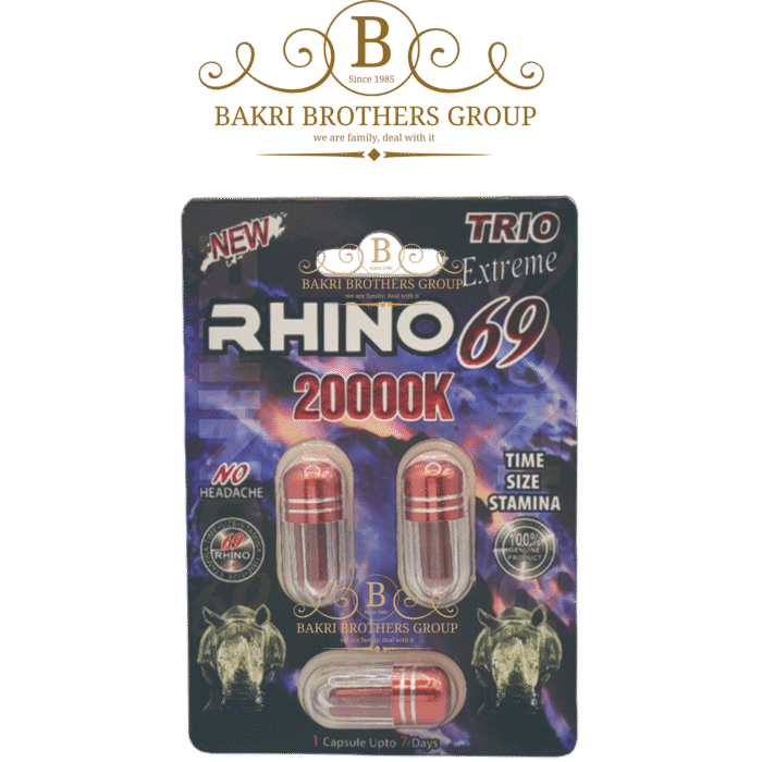Rhino 69 Extreme 20000K Male Enhancement Supplement | Box of 45 Capsules - Image 1