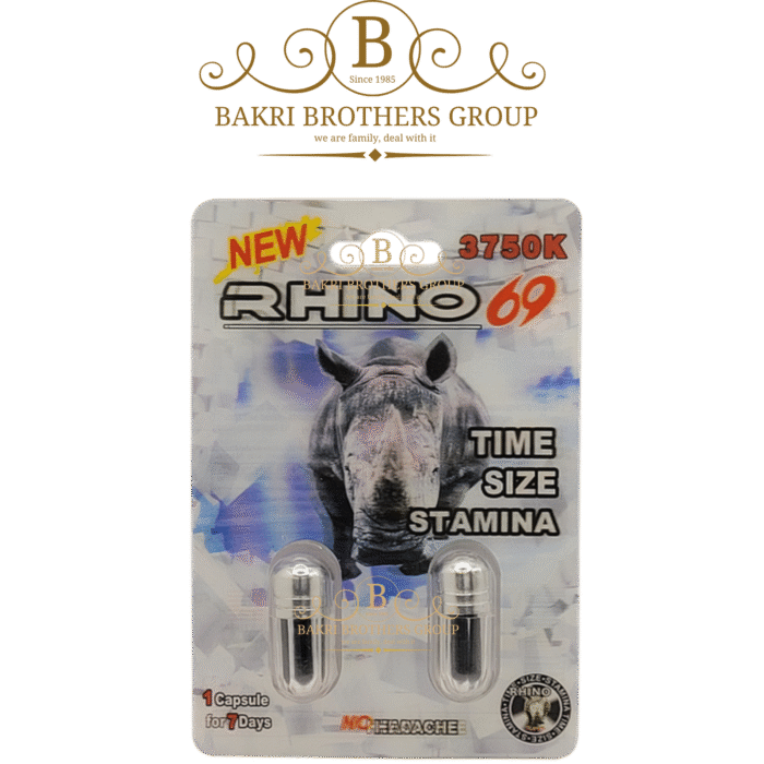 Rhino 69 3750K Male Enhancement Supplement | Box of 48 Capsules - Image 1