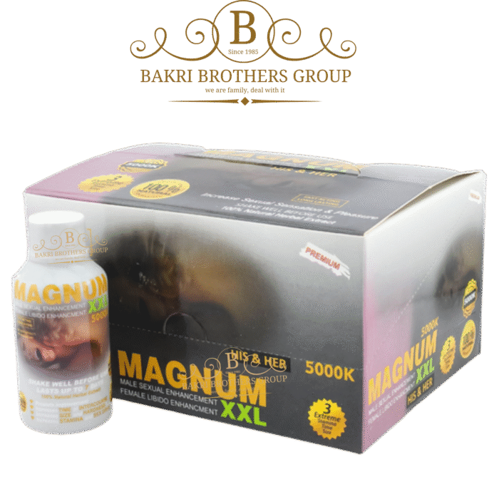 Magnum XXL 5000K Male & Female Enhancement Drink | Box of 12 Bottles, 2oz Each - Image 1