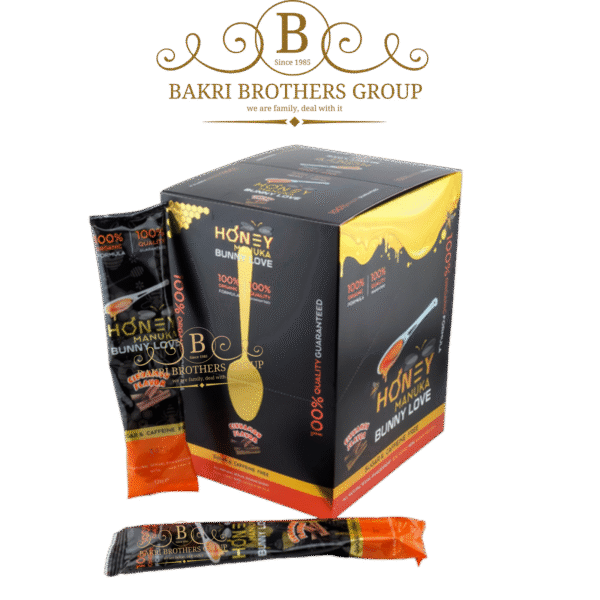 Bunny Love Honey for Men | 12 Spoons (12g Each) | 100% Natural Cinnamon Flavor | Case of 12 Displays