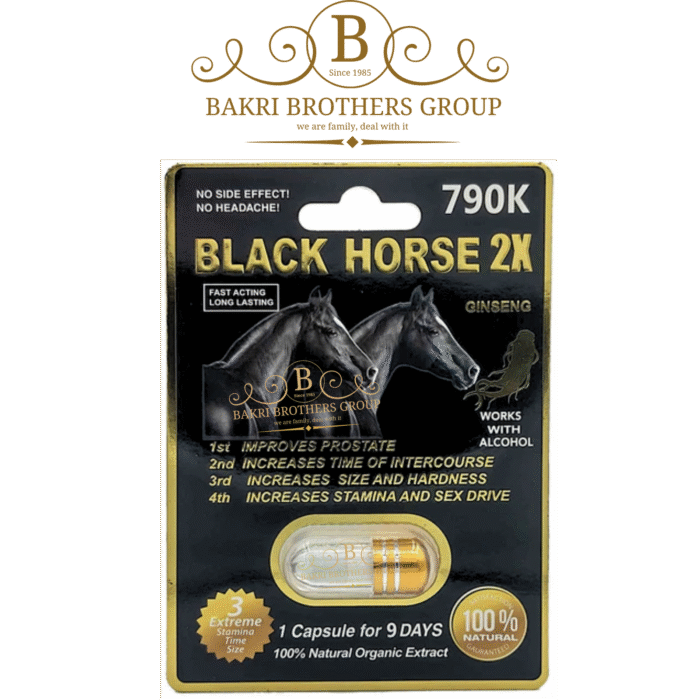 Black Horse 790K Single Pills Halal | Box of 24 Capsules - Image 1