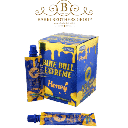 Blue Bull Extreme Honey Display Male Enhancement Supplement | 12 Pouches x 22g Each | Case of 12 Displays