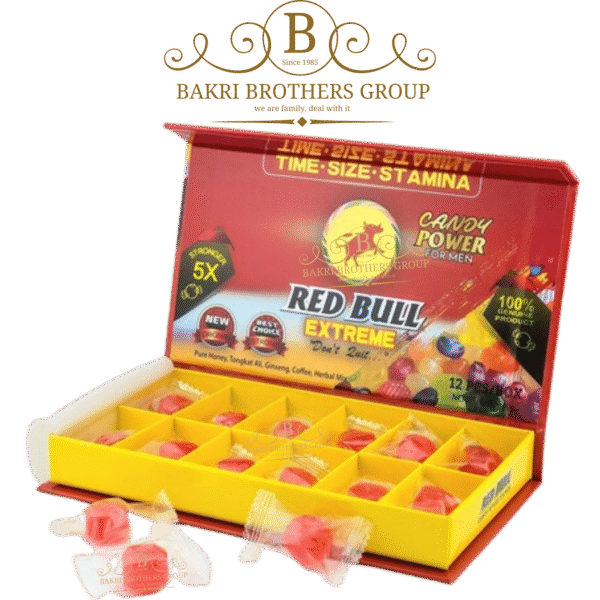 Red Bull Candy Power For Him | Box of 12 Pieces | Case of 12 Boxes