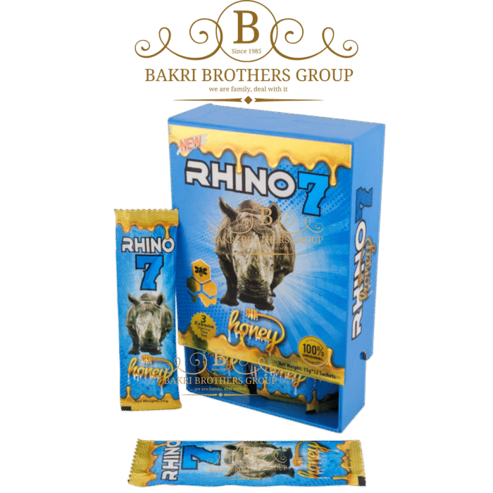 Rhino 7 Honey Male Enhancement Supplement | 12 Sachets (15g Each) | Minimum Case of 12 Boxes - Image 1