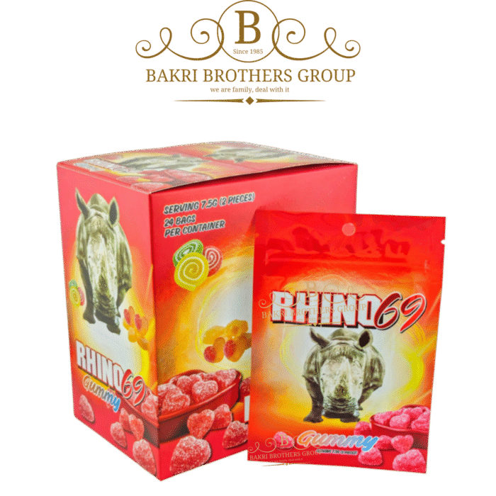 Rhino 69 Gummy Male Enhancement Supplement | 24 Bags per Box (2 Servings Per Bag) - Image 1