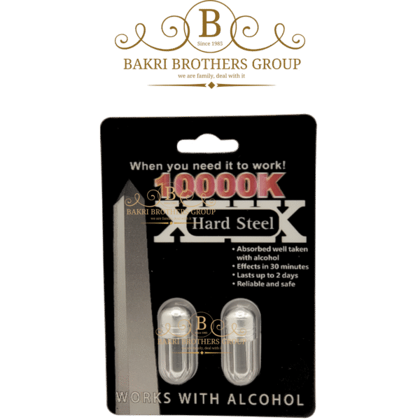 Hard Steel 50000K Twin Pack | Male Enhancement Capsules | Box of 48 Capsules