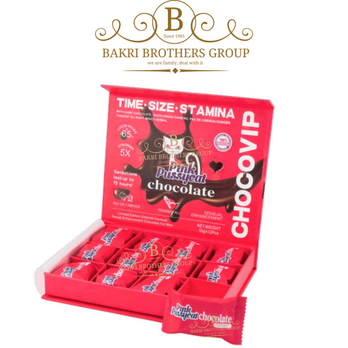 Pink Pussycat Chocolate Sensual Enhancement | Choco VIP | 12 Pieces x 10g Each | Case of 12 Boxes - Image 1