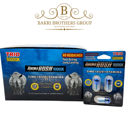 Rhino Rush 50000K Male Performance Supplement | Fast Acting | Boost Time, Size & Stamina | No Headache