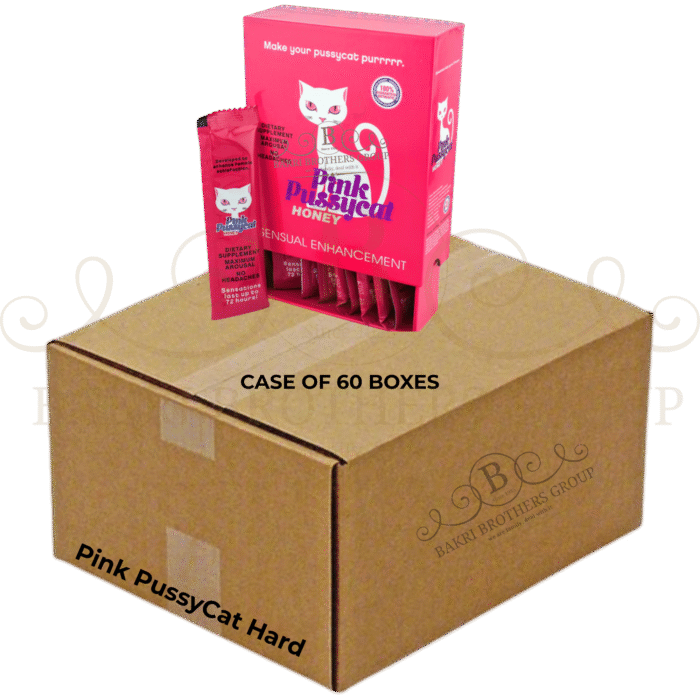 Pink Pussycat Honey (Hard Formula) – Sensual Enhancement | Case of 60 Boxes Perfect for Gas Stations, Smoke Shops, and Wholesale Distribution - Image 1