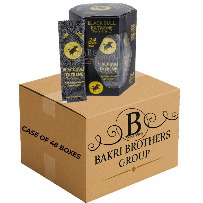 Black Bull Extreme – Hexagon Box (24 Sachets) | Case of 48 Boxes Perfect for Gas Stations, Smoke Shops, and Wholesale Distribution - Image 1