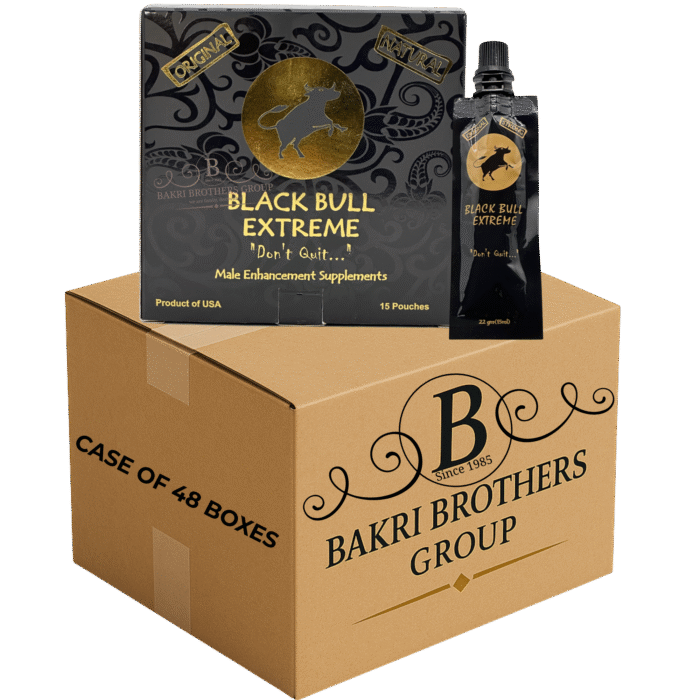 Black Bull Extreme Display (15 Pouches) | Case of 48 Boxes High-Demand Male Enhancement Honey for Smoke Shops & Gas Stations - Image 1