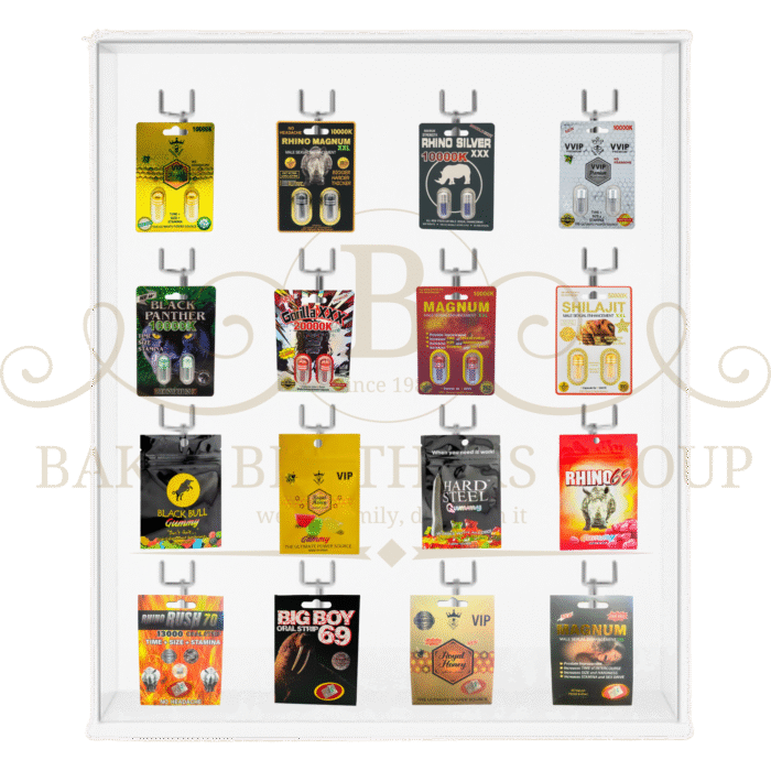 Mixed Display | Capsules, Gummies & Strips | 16 Hooks Assorted Products | Great for Gas Stations, C-Stores & Smoke Shops - Image 1
