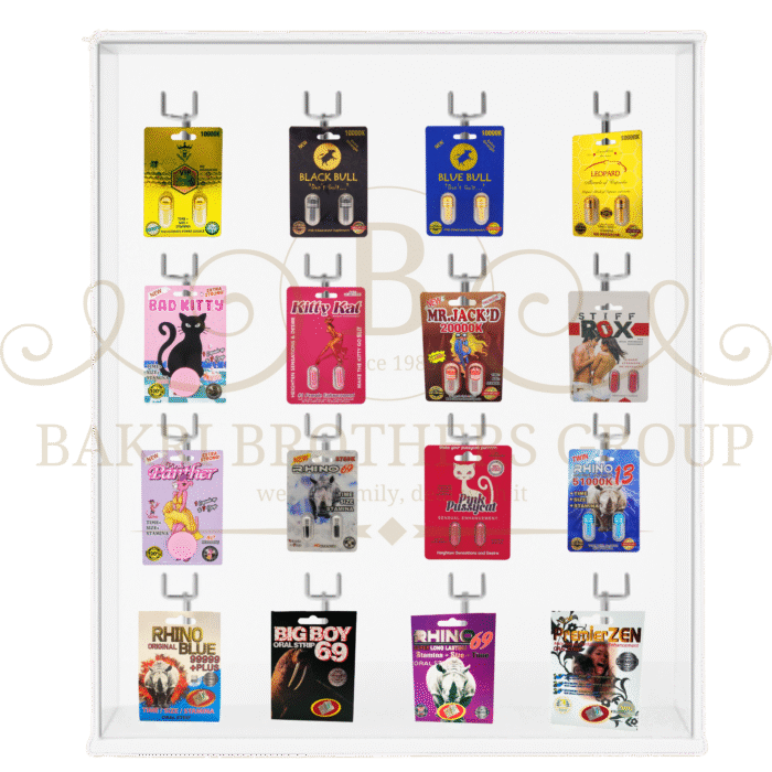 Mixed Capsules & Strips Display with 16 Hooks | Assorted Enhancement Products | Great for Gas Stations, C-Stores & Smoke Shops - Image 5