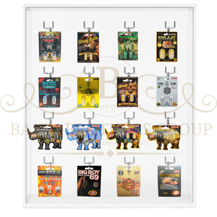 Mixed Capsules & Strips Display with 16 Hooks | Assorted Enhancement Products | Great for Gas Stations, C-Stores & Smoke Shops - Image 4