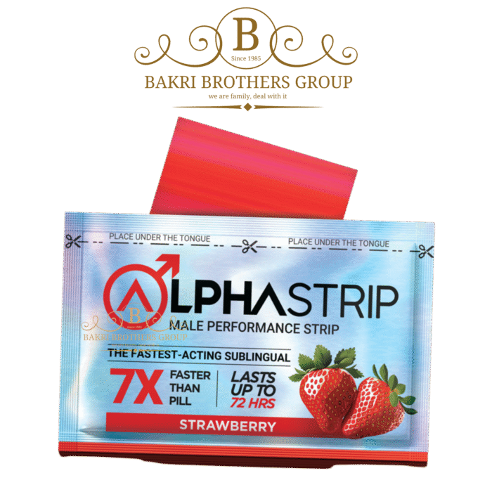 AlphaStrip – Strawberry Flavor | Box of 24 Strips (Fast-Acting Sublingual) - Image 1