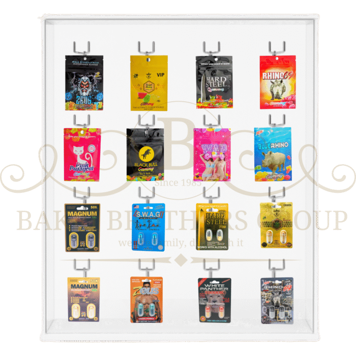 Mixed Gummies & Pills Display with 16 Hooks | Assorted Enhancement Products | Great for Gas Stations, C-Stores & Smoke Shops - Image 2