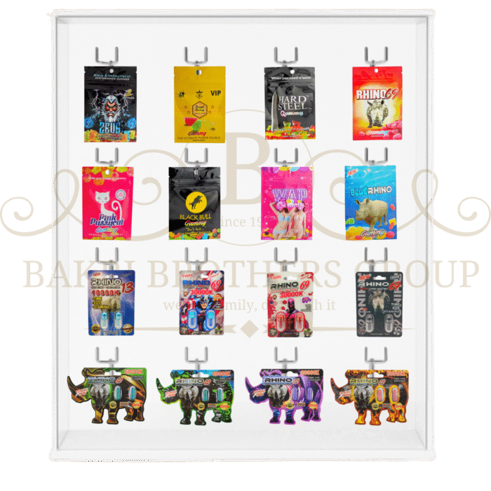 Mixed Gummies & Pills Display with 16 Hooks | Assorted Enhancement Products | Great for Gas Stations, C-Stores & Smoke Shops - Image 3