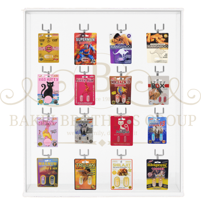 💊 Mixed Single & Double Pills Display with 16 Hooks, Great for Gas Stations, C-Stores & Smoke Shops – 600 Capsules 💊 - Image 1