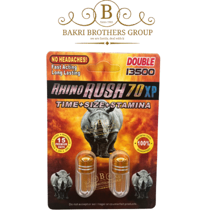 Rhino Rush 70XP Double Capsule – 2 Capsules per Card (24 Cards per Box, Case of 20 Boxes)