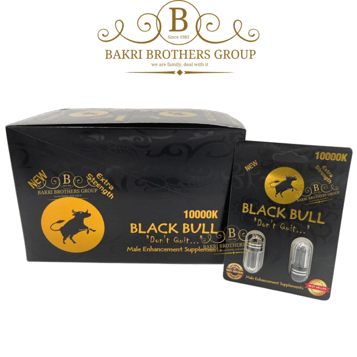 Black Bull 10000K Double Capsule, 2 Capsules per Card, 24 Cards per Box - Image 1