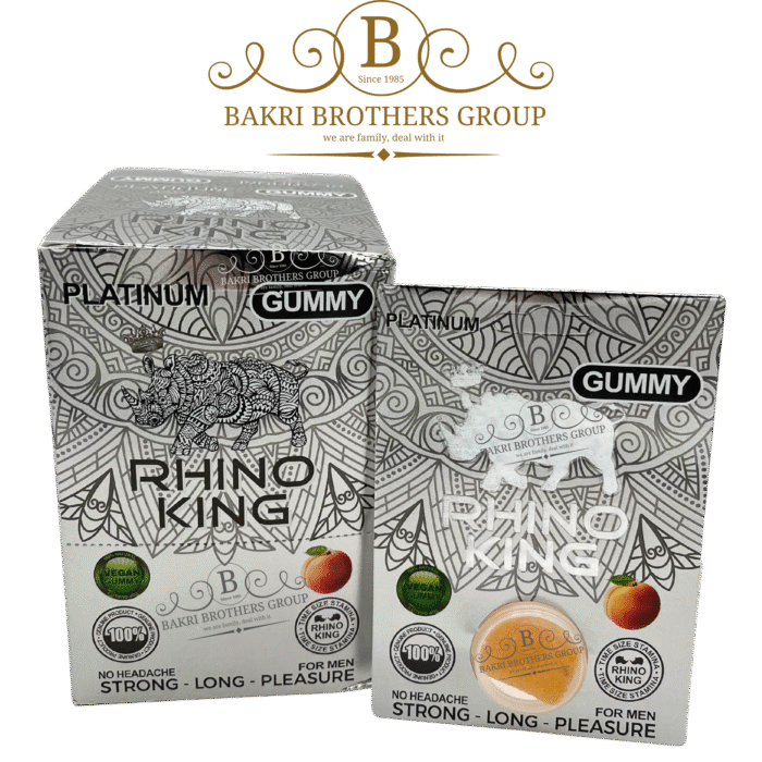Rhino King Platinum Gummies – 24 Count Box (Mango Flavor) - Image 1