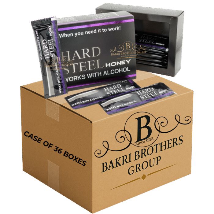 HARD STEEL HONEY PURPLE – 12 SACHETS/BOX – CASE OF 36 BOXES Works With Alcohol • Extra Strength Male Enhancement - Image 1