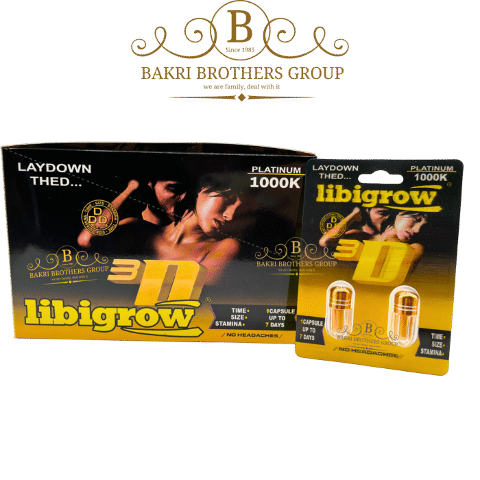 Libigrow 3D Platinum Capsules | 2-Capsule Blister | 1000K Strength | Case of 12 Boxes - Image 1