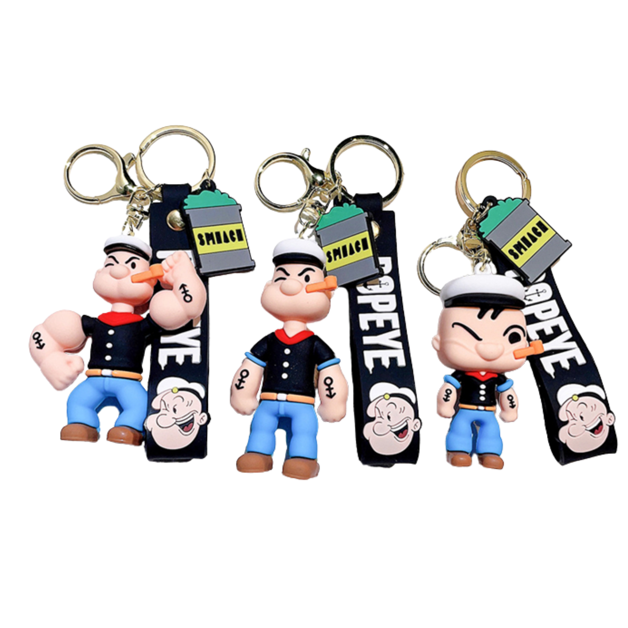 11 Cartoon Character Keychains – Case of 12 (Design 13) - Image 1