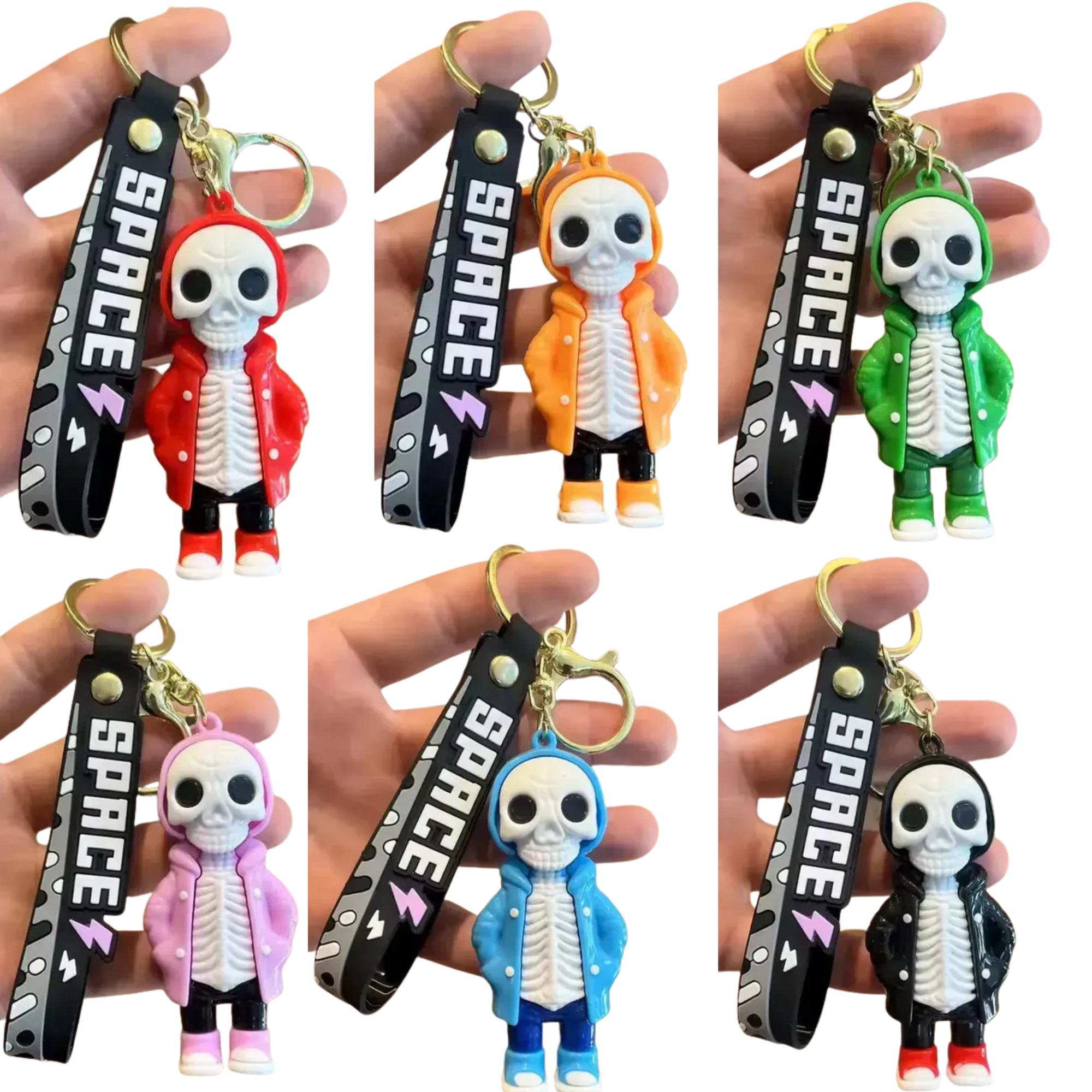 18 Cartoon Character Keychains – Case of 12 (Design 10) - Image 3