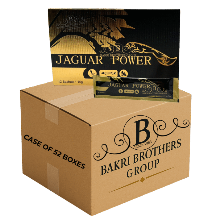 JAGUAR POWER HONEY – 12 SACHETS/BOX – CASE OF 52 BOXES Premium Honey Blend • Bold Black & Gold Design - Image 1