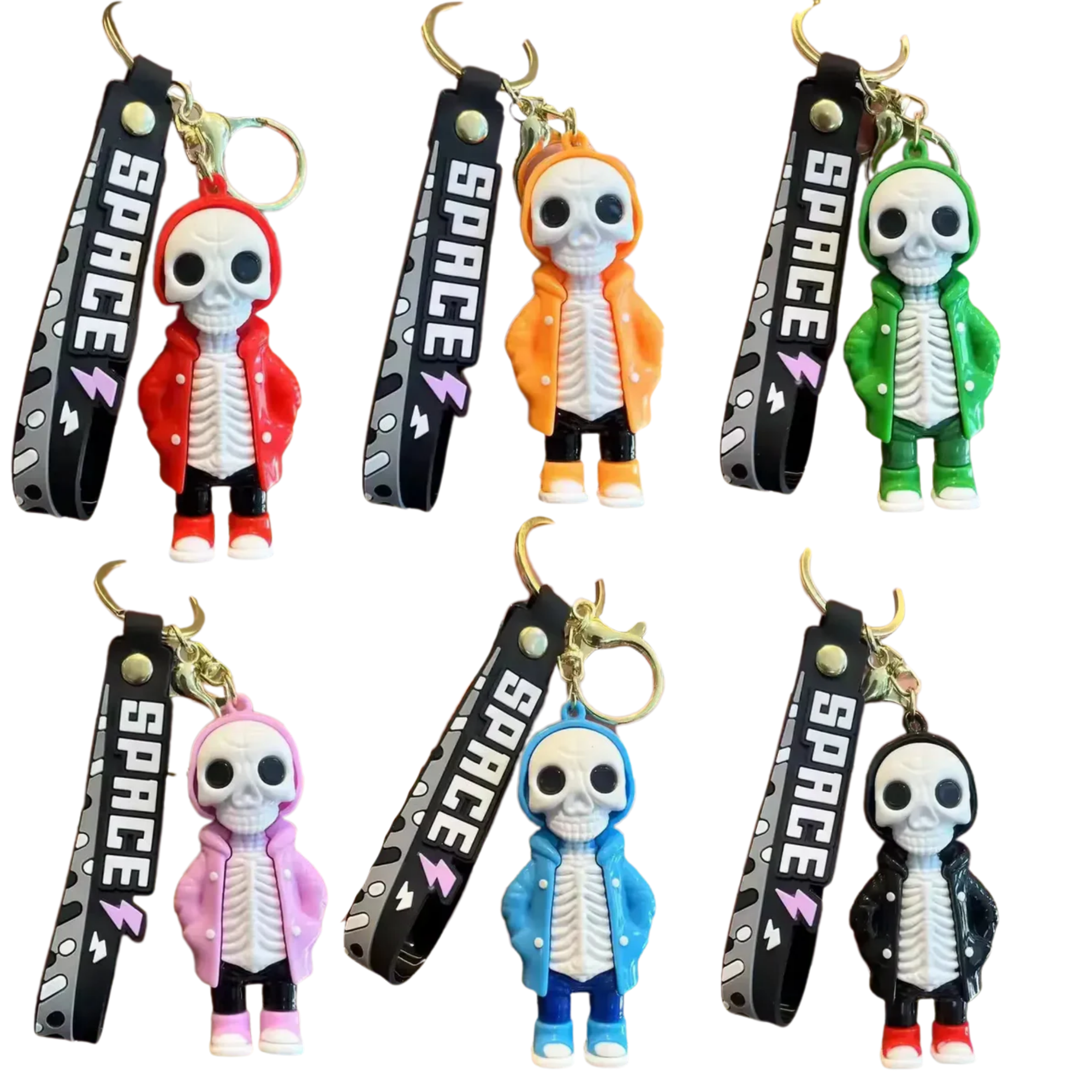 19 Cartoon Character Keychains – Case of 12 (Design 10) - Image 1